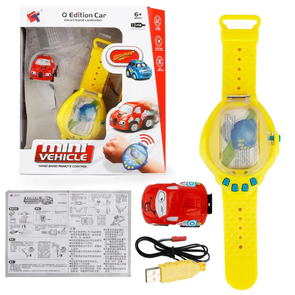 

Clearance Children's Mini Watch Hand Remote Control Car Gravity Sensor Wireless Kids Toy Vehicles Cartoon Induction Racing 1:58