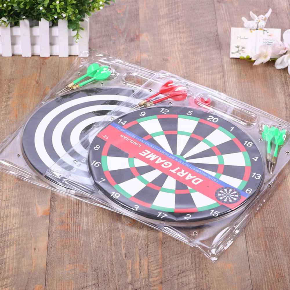 

Darts Boards with 4 pcs Needle Darts Board Professional Suit(4 Needles + 1 Darts Board,Random Style and Color)