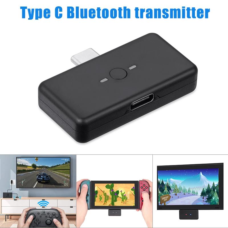 Тип-c Bluetooth 5,0 передатчик Bluetooth аудио адаптер совместим с переключателем/PS4/PC хост@ JH