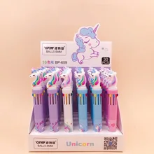 30 шт./кор. творческий с изображением героев из мультфильмов, с лошадкой, с единорогом, 10 видов цветов Шариковая ручка для студентов и школьников, подарок на день рождения премии канцелярские mark живопись