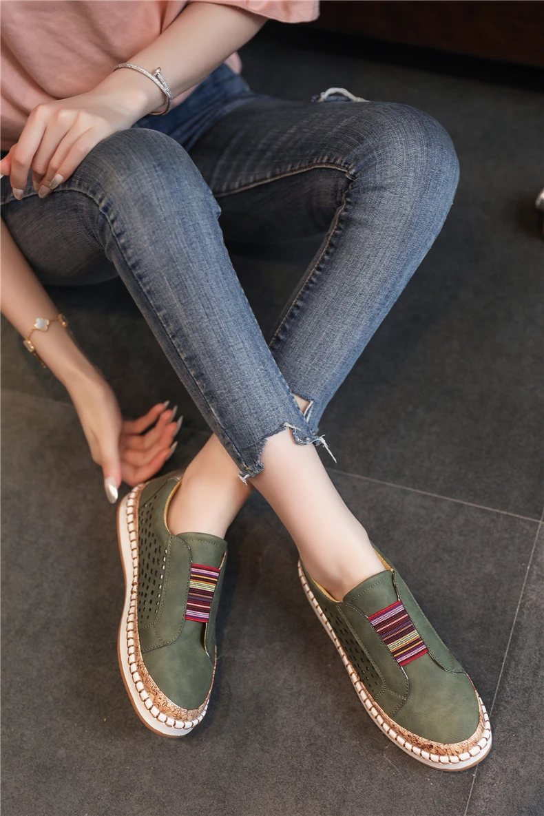 Casual Ladies Espadrilles Comfortable Flats Shoes Yokest