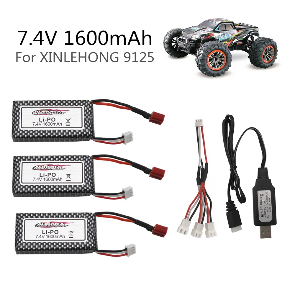 Оригинальный XINLEHONG 9125 пульт дистанционного управления Rc автозапчасти 7 4 v 1600mah Lipo