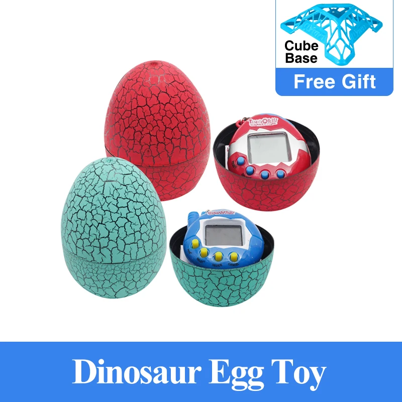 Vaso de juguetes con luz led de dinosaurio tamagochi, máquina electrónica Virtual para mascotas, juguete electrónico Digital para mascotas, Retro, juego de mano