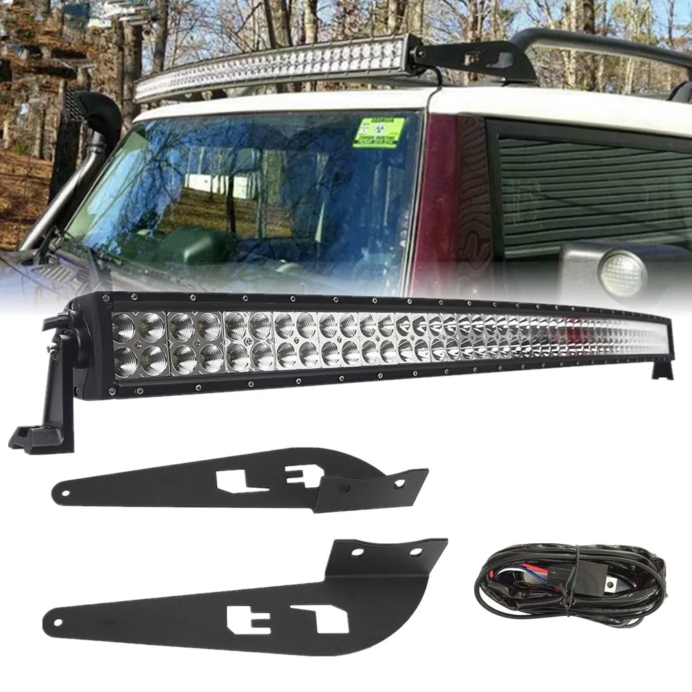 

For 07-14 Toyota FJ Cruiser 52Inch Curved LED Light Bar 300W With Roof Mounting Brackets Set