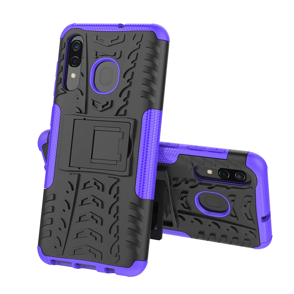 Tigenkey для samsung Galaxy A30 A20 A50 чехол противоударный чехол для samsung Galaxy A30 A20 A50 чехол - Цвет: Фиолетовый