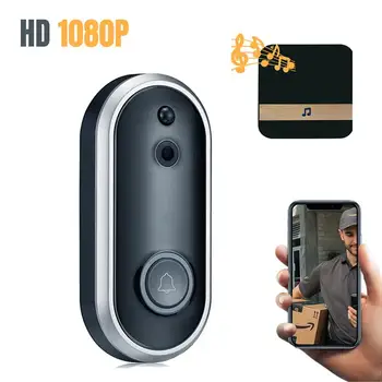 

Smart WiFi Video Doorbell Camera Visual Intercom With Chime Night Vision IP Door Bell Wireless Home Security Camera