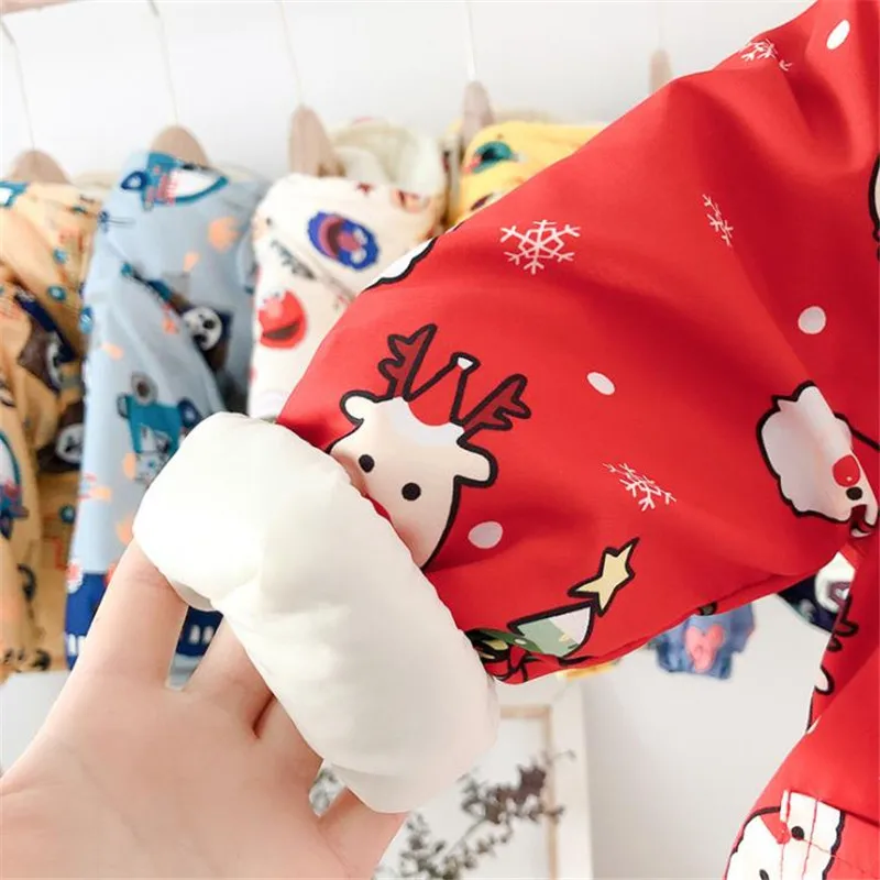 Red Newborn Baby Girls Coat Hooded Infant Winter Coat Cotton Warm Infant Girls Coat Outerwear