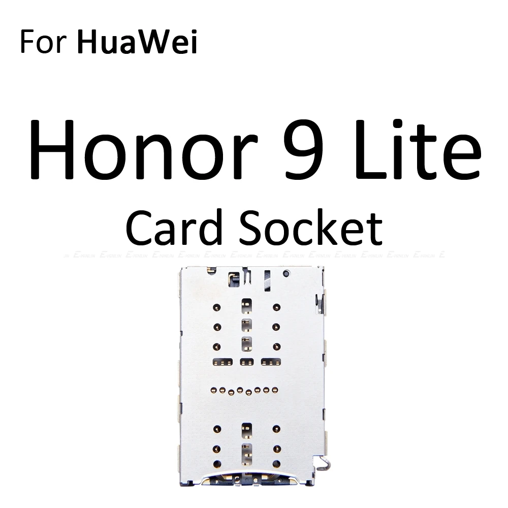 Micro SD sim-карта слот, разъем для лотка адаптер Коннектор кард-ридера для Huawei Honor 9 Lite 9i контейнер держатель запасные части - Цвет: ForHonor9Lite Socket