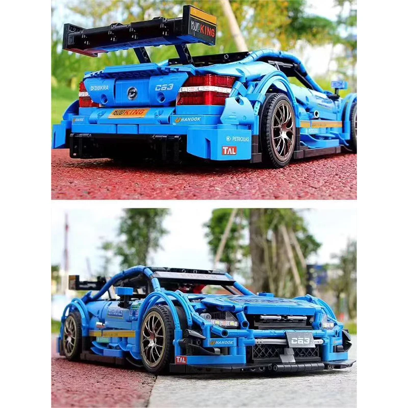 13073 Technic, супергоночный автомобиль, строительные блоки, кирпичи, светодиодный светильник/мощный автомобиль AGM C63, MOC-6687, игрушки для детей, подарок