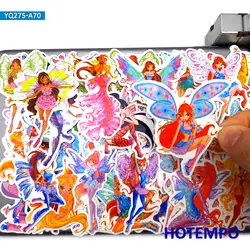 Pegatinas de dibujos animados para niños, dibujos animados de la Academia de magia, aventura, Campus, Kawaii, Anime, álbum de recortes, juguete, teléfono, portátil, funda, pegatina, 70 Uds.
