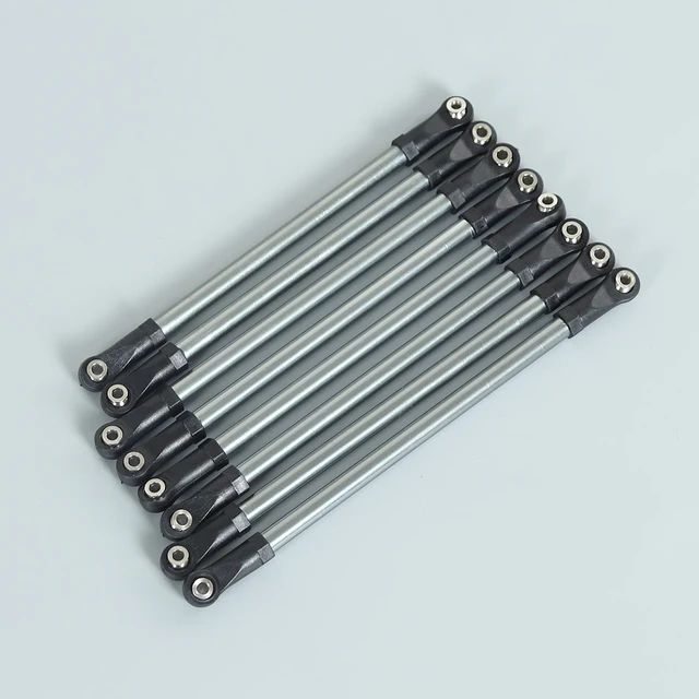 8Pcs/set Metal 313mm Wheelbase Chassis Suspension Links Set with Rod