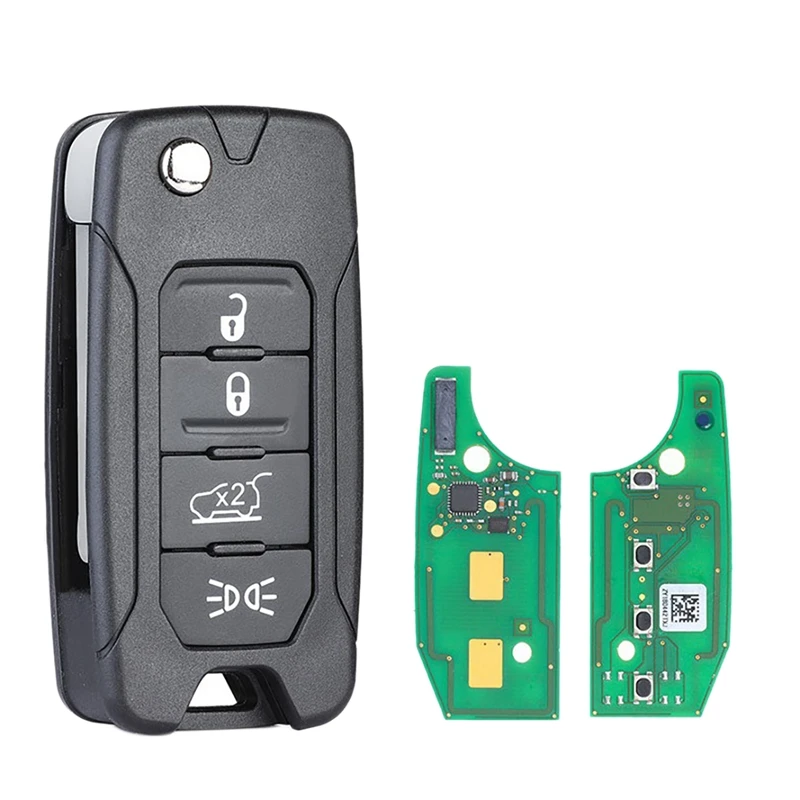 Car Keyless Entry Remote Key with 4 Button 433.92MHz ID48 Chip for Jeep