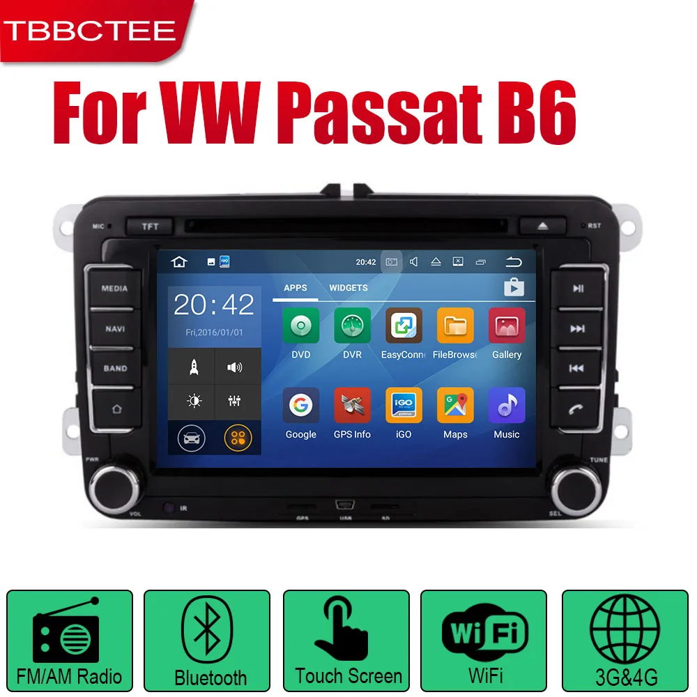Standard machine TBBCTEE Авто Радио 2 Din Автомобильный dvd-плеер на основе Android для Volkswagen VW Passat B6 2005 2006 2007 2008 2009 2010 gps Wifi Мультимедиа - Цвет: Standard machine