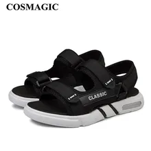 COSMAGIC/Коллекция года; Модные мужские пляжные сандалии; сезон лето; нескользящая повседневная обувь на липучке; высокое качество