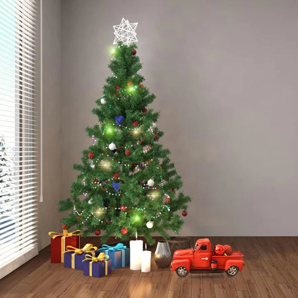 Christmas Tree Decorations For Home Vintage Christmas Red Metal Truck With Wheels Table Top Decor Kids Gift Toy Christmas Gifts Pendant Drop Ornaments Aliexpress