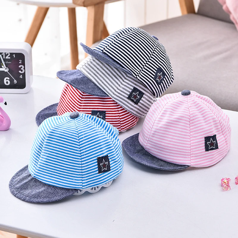 boots baby accessories	 Summer Cotton Baby Hat Cute Casual Striped Baby Boy Cap Soft Eaves Kids Girls Sun Protect Hats Caps baby accessories basket