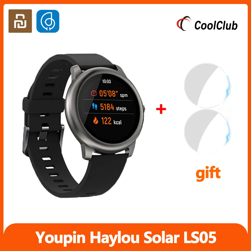 Xiaomi-reloj inteligente youpin Haylou Solar LS05, Monitor de ritmo cardíaco durante el sueño, IP68, resistente al agua, 30 días en espera, versión Global Original