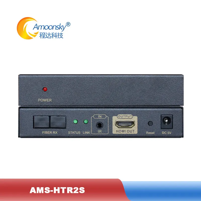 

AMS-HTR2S HDMI Optic Fiber Transceiver Multi-mode Fiber 500M Decode Audio Sync Output 2 SC Port 1920*1080@60HZ for led display