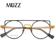 Pure B титановая Женская оправа Прекрасный Кошачий глаз очки по рецепту оправа круглый Близорукость Оптические очки для женщин очки