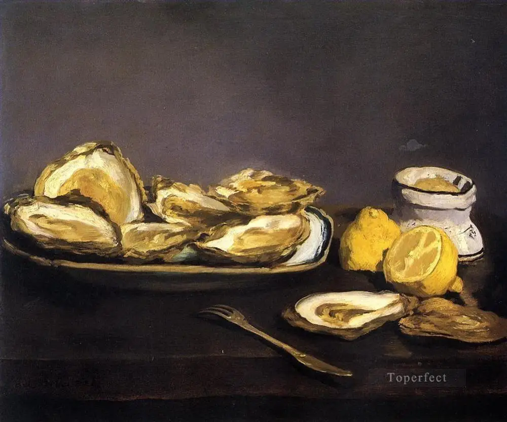 9 художественных картин ручной росписи учителей колледжа-Oysters Eduard Manet
