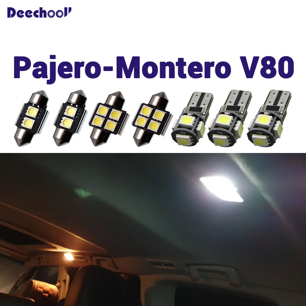 Автомобильные светодиодные лампы deechooll 14 шт. для Mitsubishi Pajero 2007 2014 белые