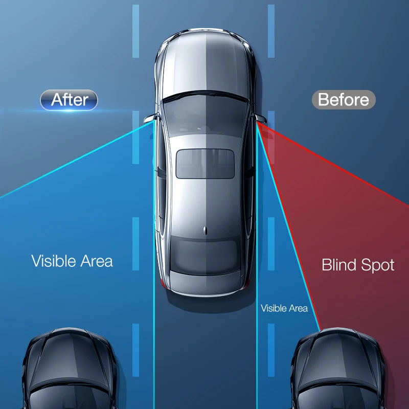 2 Stück Toter Winkel Spiegel Auto, Wasserdichter HD Blind Spot S