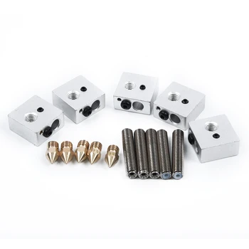 

For MK8 Makerbot 3D Printer Nozzle Brass Print Heater Works Accessory Tube 15Pcs Block Set