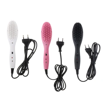 

ABS Electric Hair Straightening Heated Brush Detangle Comb Anti-Scald