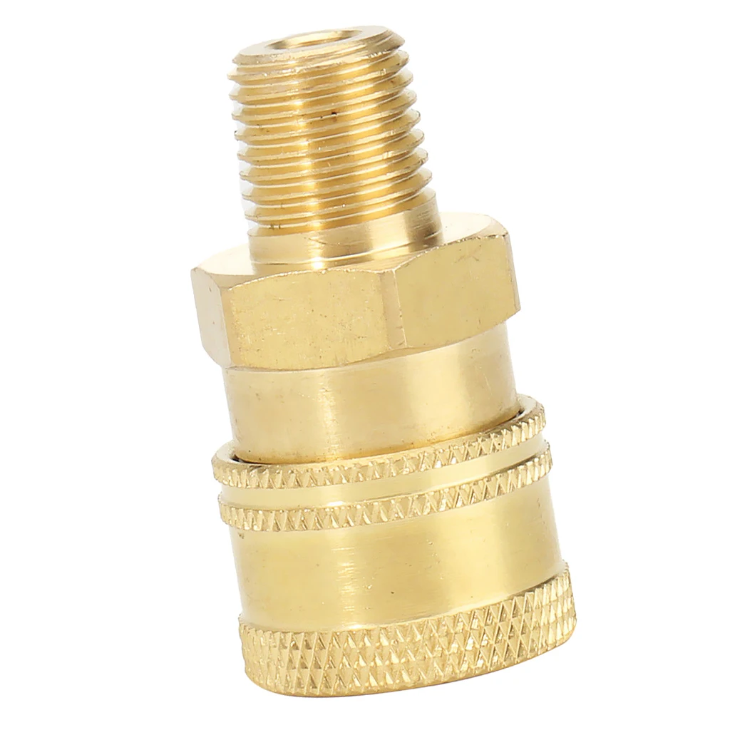 1x Brass Pressure Washer Quick Connect 12mm to 1/4 Male Coupler Adapter