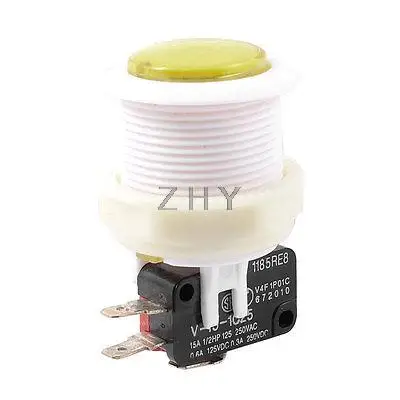 

Yellow Push Button Momentary SPDT 1NO 1NC Miniature Micro Limit Switch