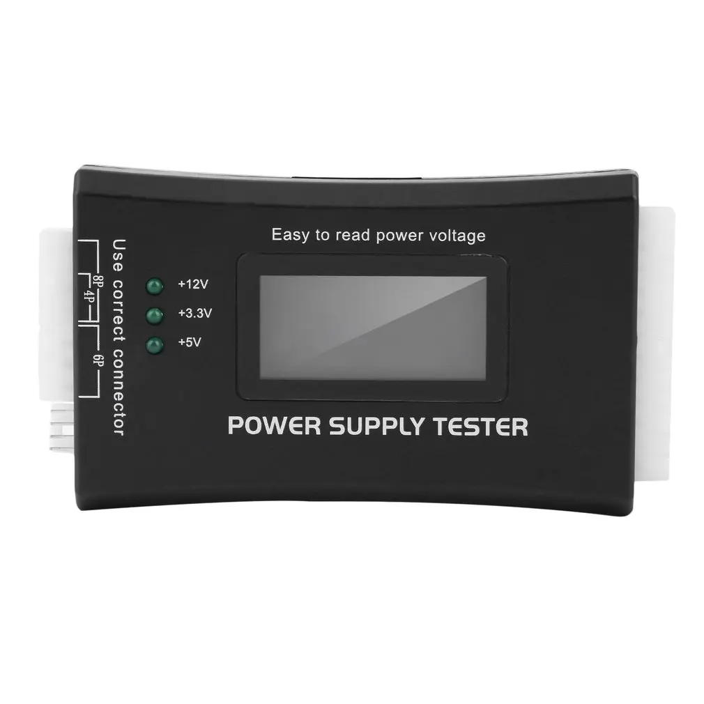 

Computer PC Power Supply Tester Checker 20/24 Pin SATA HDD ATX BTX Meter LCD Hot Sale Drop Shipping Power Cable Stock