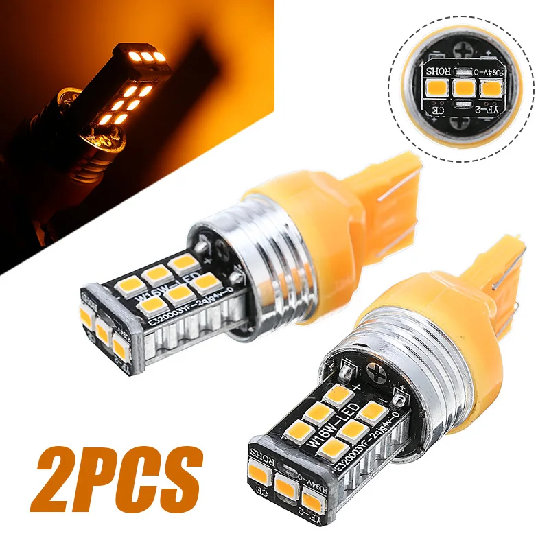 

2pcs 600Lm 50W 7443 7440 LED Amber Yellow Turn Signal Light Day-time Running Parking High Power Lamp Bulbs DIY Parts
