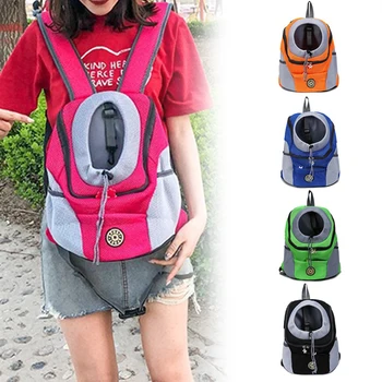 

Double Shoulder Straps Fashion Portable Dog Zipper Drawstring Outdoor Mesh Cat Side Pockets Travel Pet Carrier Bag With Buckle