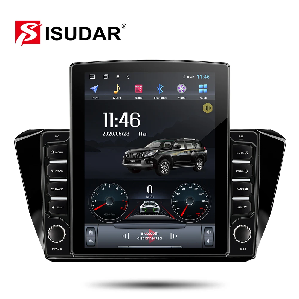 Автомобильное радио Isudar H53 4G 1 Din для Skoda Superb 3 2016 2019 Автомобильный мультимедийный GPS