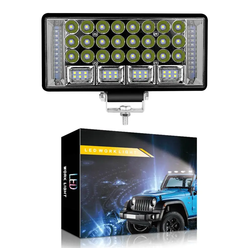 204 Вт 68LED рабочий светильник, прожектор для мотоцикла, SUV, лодки, внедорожника, грузовика, ATV 6000 K, рабочий светильник, бар, головной светильник, лампа для вождения