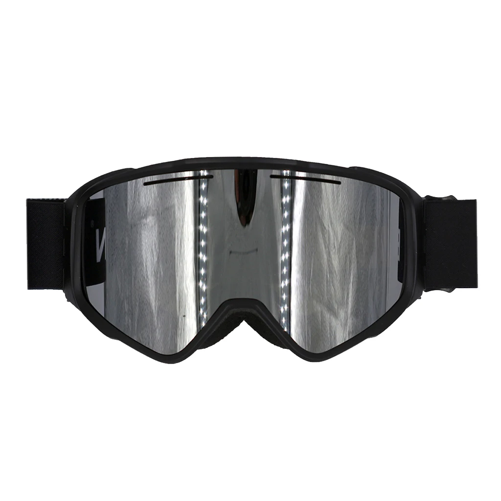 Лыжные очки зима снег анти туман двойной объектив УФ-защита для мужчин женщин - Цвет: Silver 170mm
