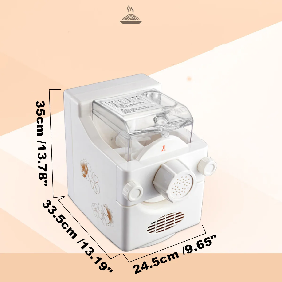 

Hot New Electric Pasta Maker Automatic Spaghetti Roller Cutter Vegetable Noodle Making Noodle Pressing Machine Tools Kitchen Coo