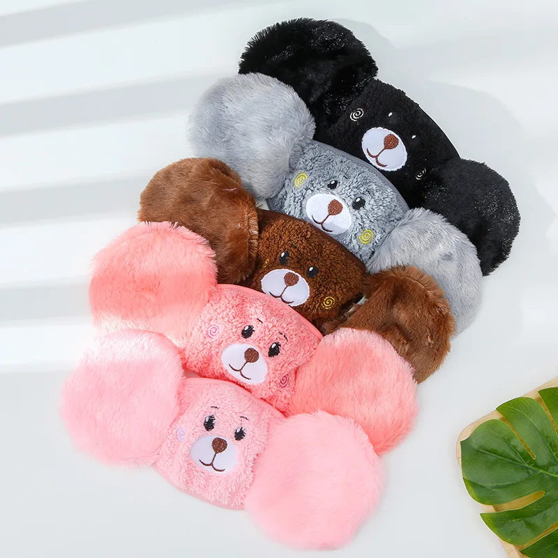 5 цветов, милая хлопковая Пылезащитная маска для лица с рисунком аниме Kpop Lucky Bear, женские маски для защиты рта и ушей