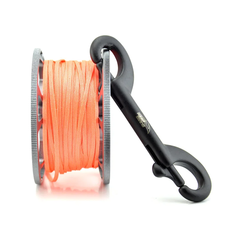 Hot Diving Aluminum Alloy Spool 15/30 Meter Reel with Stainless Steel Screw Fitting Hook   MVI-ing