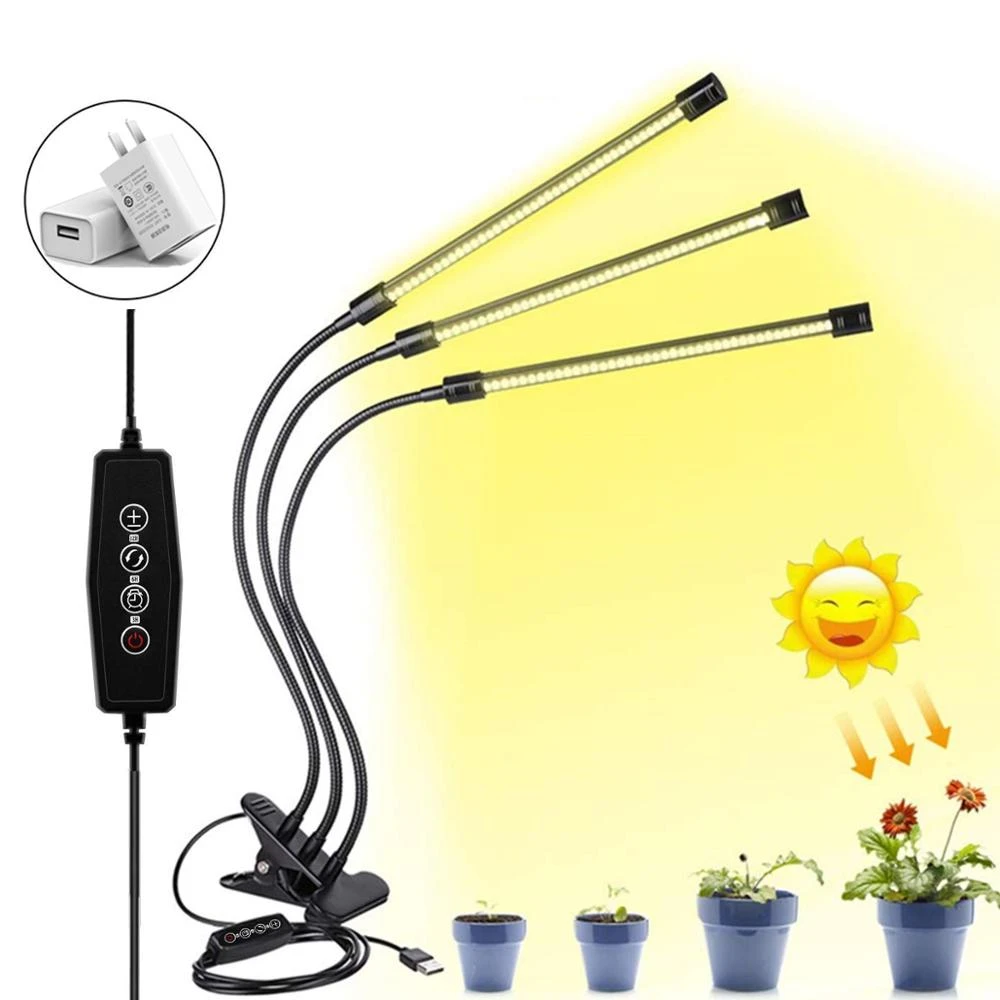 Dimmable 30w Led Indoor Plant Grow Lights Full Spectrum Clamp Lamp Switch Usb Led Spotlights Aliexpress