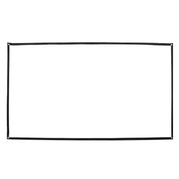 

72 inch 16:9 Portable White Projector Screen Fabric Material Folded Projection Screen High-definition Curtain Hot Sale