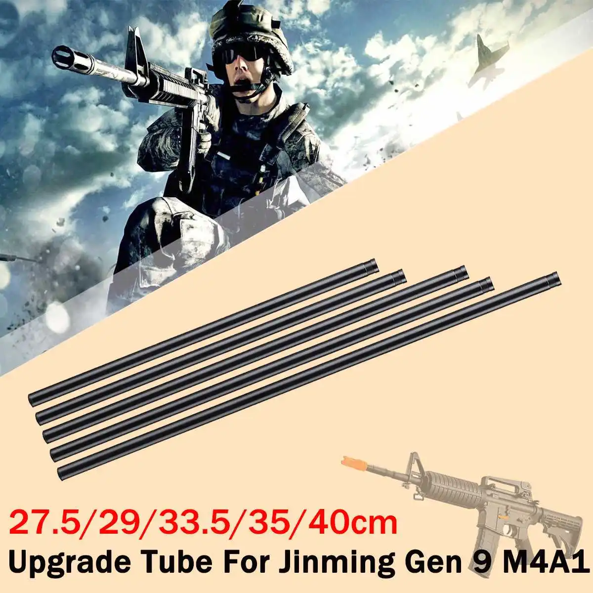 27.5/29/33.5/35/40cm Upgrade Barrel Tube Gel Ball For Jinming/Gen9/M4A1 Baby Toy Accessory