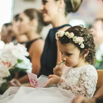 

Sweet Scoop Neck Lace Applique Beaded Tops Prom Gown Kids Tulle Formal Pageant Dresses Flower Grils Dress for Wedding Party