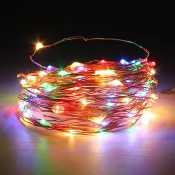 

10M 100 LED String Light Battery Powered Christmas Copper Wire LED String Fairy Party Wedding Lamp Decor