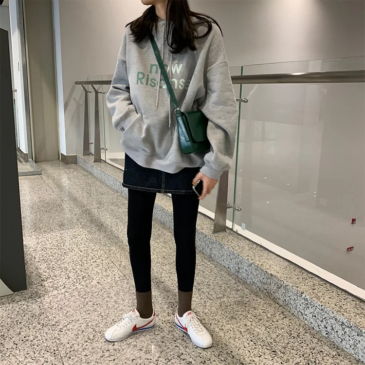 Streetwear Print Hoodies Sweatshirts Women Casual Cotton Blend Japanese Style New Stylish Women Winter Jacket Slim Hooded