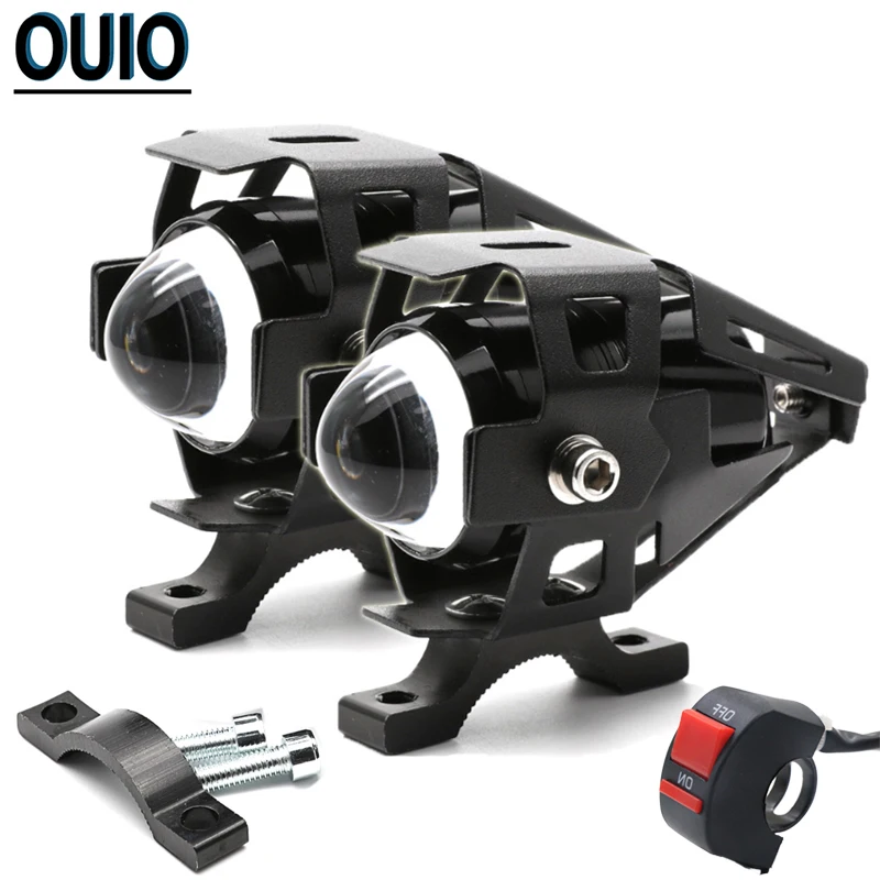 

Mini U5 Led Motorcycle Headlight White Spot Fog Head Lamp for Scooter Motorbike Front Work Light Bulbs 12V Moto Headlight Switch