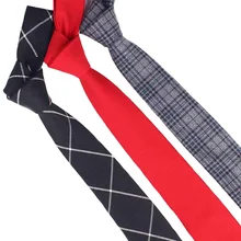 Ropa Formal de negocios informal para hombres, tela texturizada de lana, hilo teñido, corbata estrecha de estilo británico, 6cm