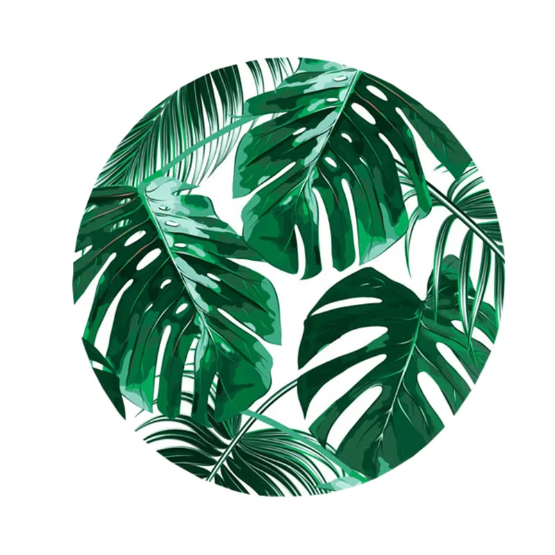 80x80 см Зеленые растения круглые ковры коврики войлочный пол ковер для гостиной коврик