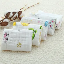 Шестислойные марлевые нагрудники, хлопок, квадратное полотенце для новорожденных, детское полотенце для мытья лица, для мытья рук, детское полотенце с рисунком