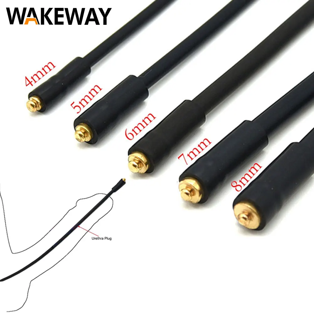 WAKEWAY Male Penis Ring Silicone Urethral Plug Electric G-spot Prostate Stimulation Medical Masturbation Male Toy silicone penis ring,urethral dilator,silicone urethral dilator